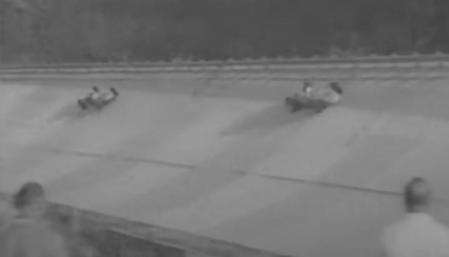 The Monza banking was used for the final time in F1 in 1961 (Image: British Pathe)