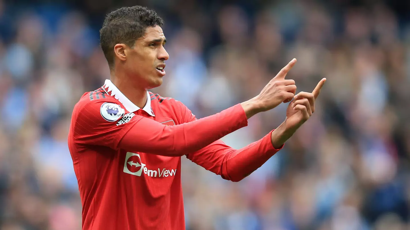 Raphael Varane against Manchester City. (Alamy)