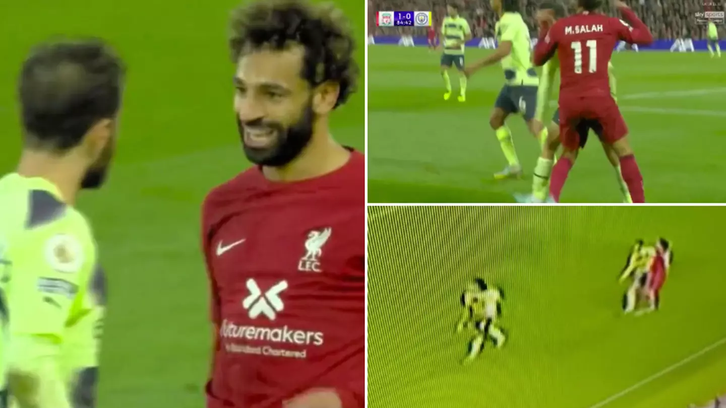 Bernardo Silva accused of kicking out at Mohamed Salah during fiery clash