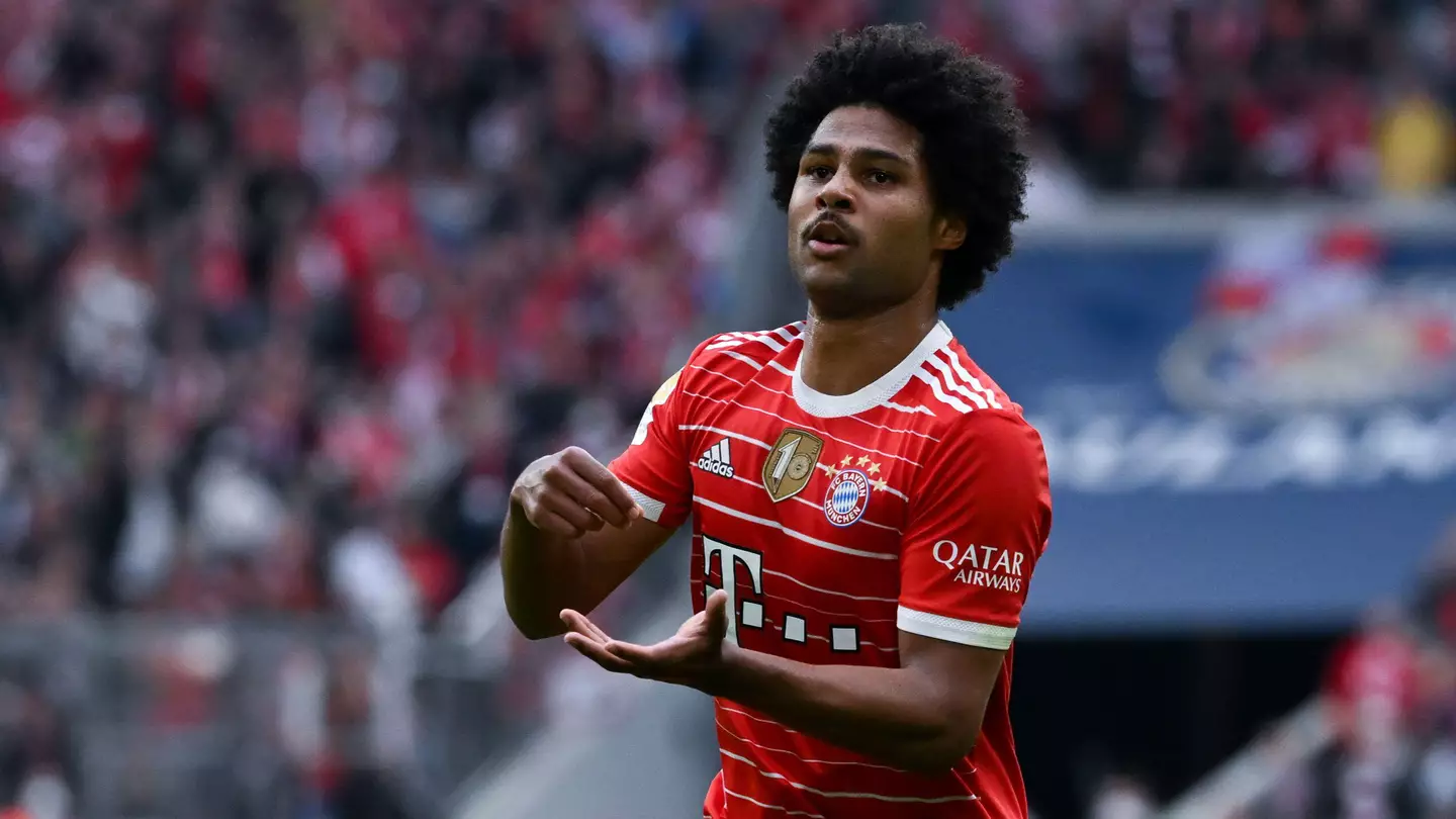 Serge Gnabry of Munich celebrates his goal. (Alamy)