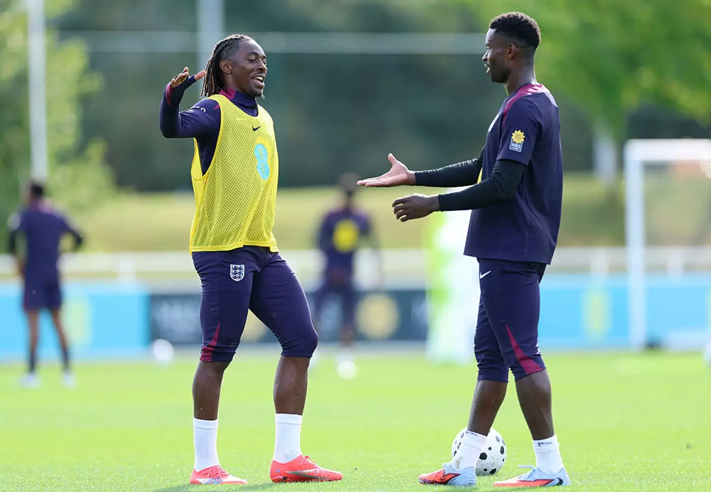 Marc Guehi and Eberechi Eze have reunited while training for England. (Image: Eddie Keogh - The FA/The FA via Getty Images)