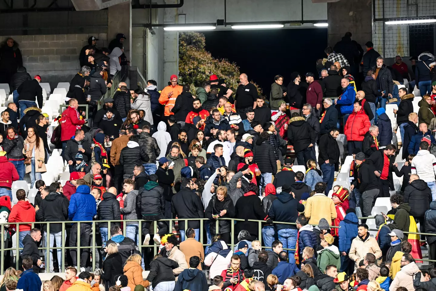 Fans inside the King Baudouin Stadium. Image: Getty 