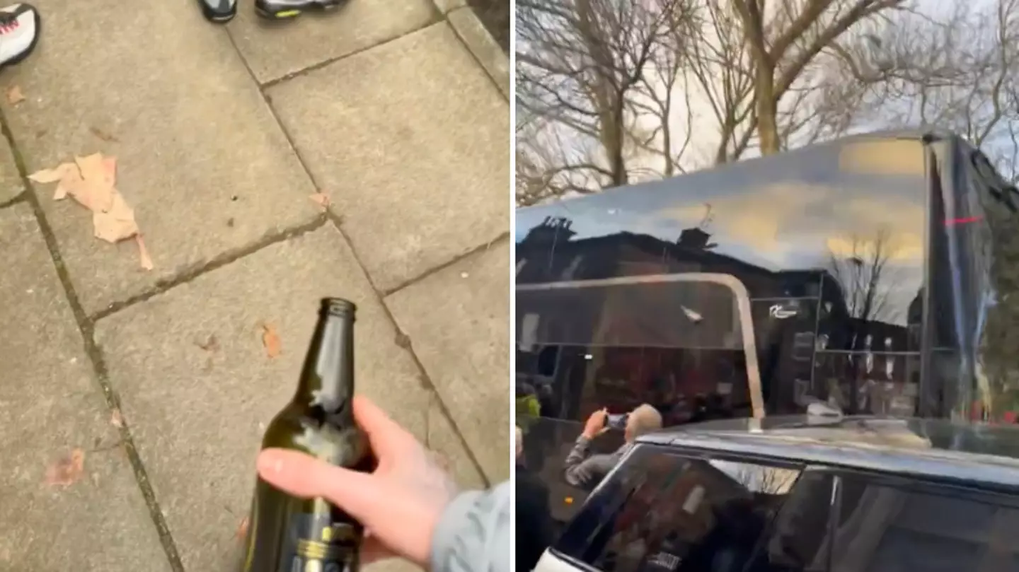 Man Utd team bus damaged by projectile ahead of clash with Liverpool at Anfield