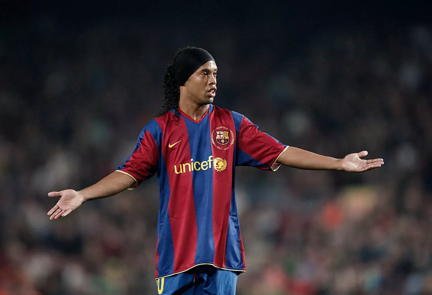 Ronaldinho pictured in action for Barcelona in 2007 (Image: Getty)