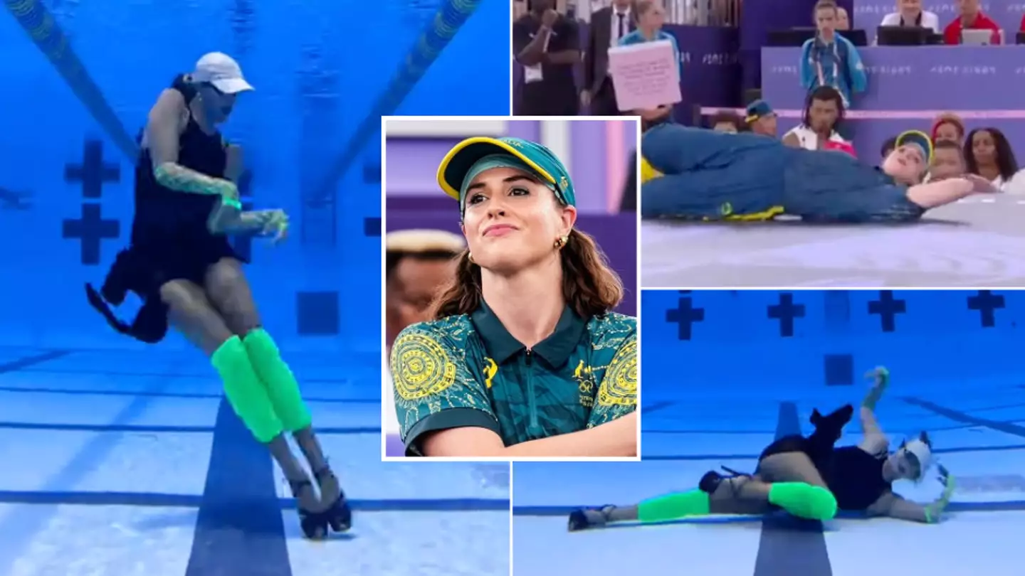 Underwater swimmer recreates Raygun's entire viral performance at Olympic Games and the footage is incredible