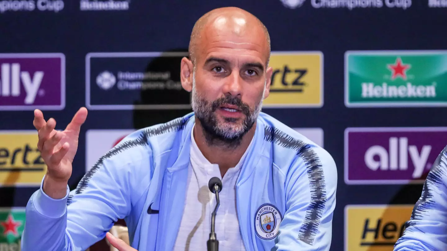 Pep Guardiola on the 2018 pre-season tour with Manchester City