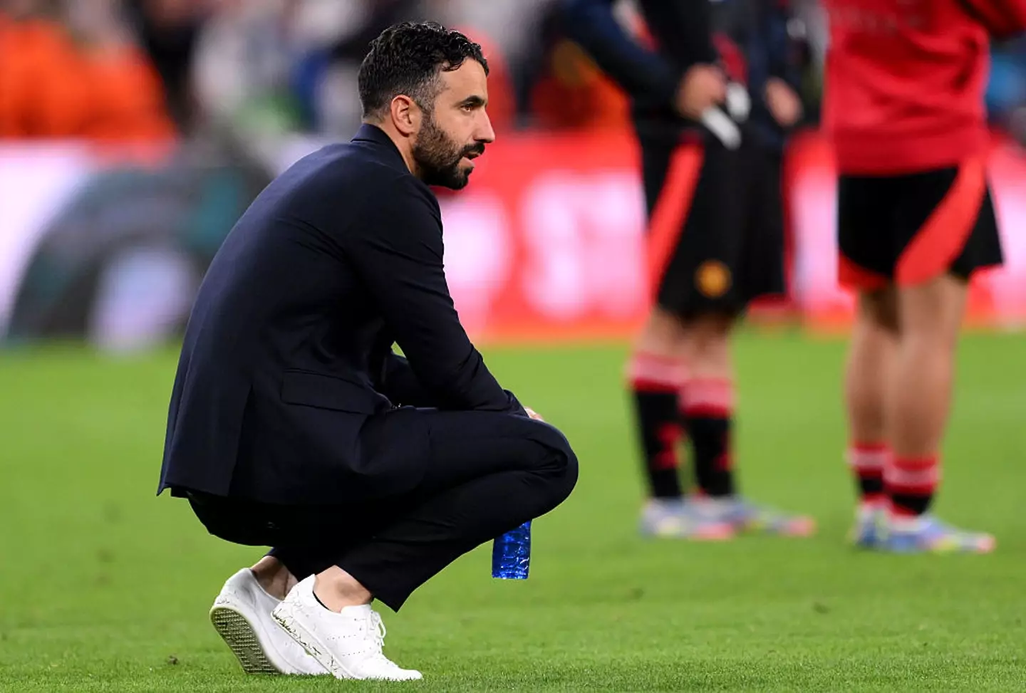 Ruben Amorim faced pressure about his future going into the Europa League final. (Image: Getty)