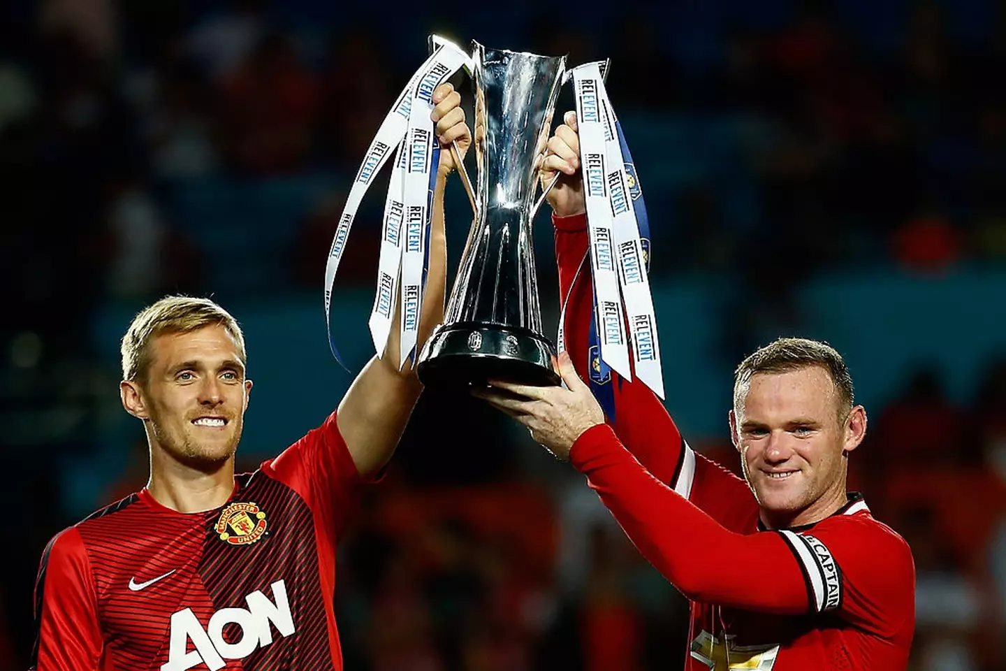 Darren Fletcher and Wayne Rooney pictured in 2014 (