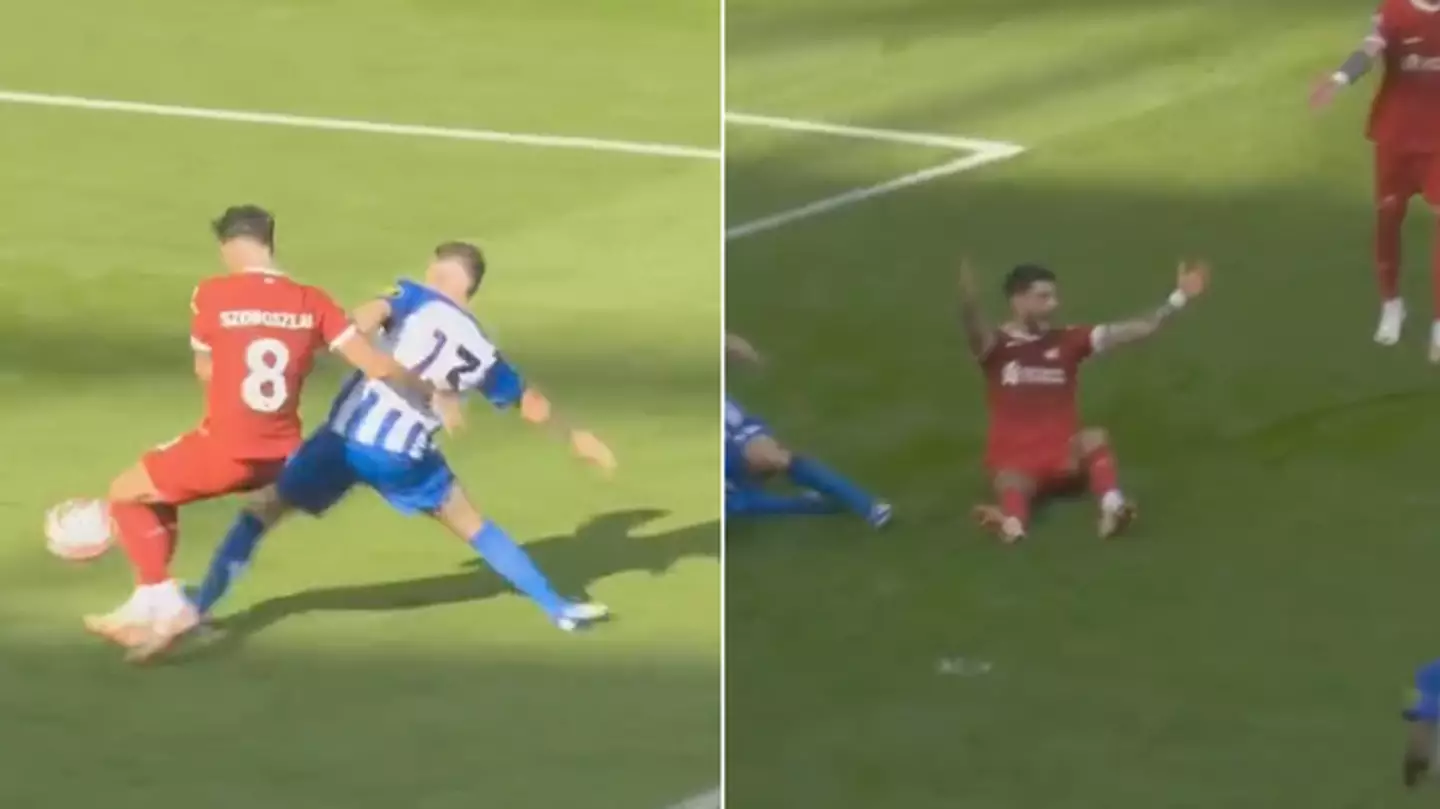 Fans reckon VAR gave Liverpool a penalty vs Brighton to make up for Luis Diaz mistake