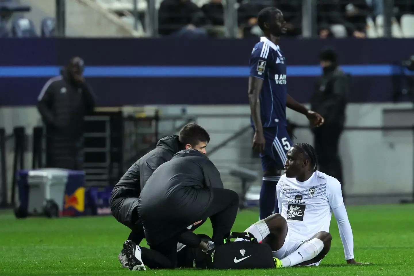 Cherif is set to undergo an MRI scan after picking up a knock on his right ankle against Paris FC. Image credit: Getty
