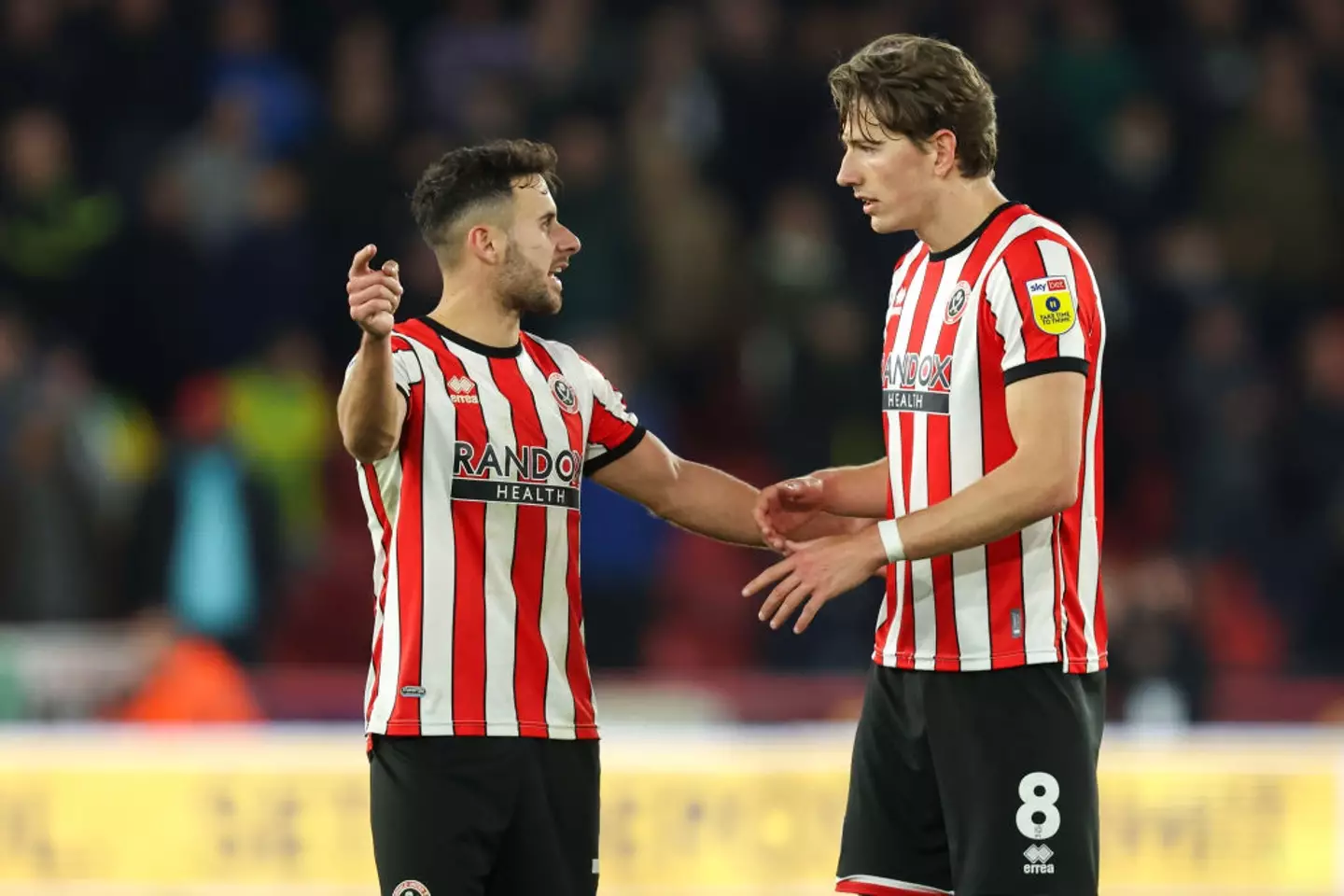Former Sheffield United team-mates George Baldock and Sander Berge pictured - Getty