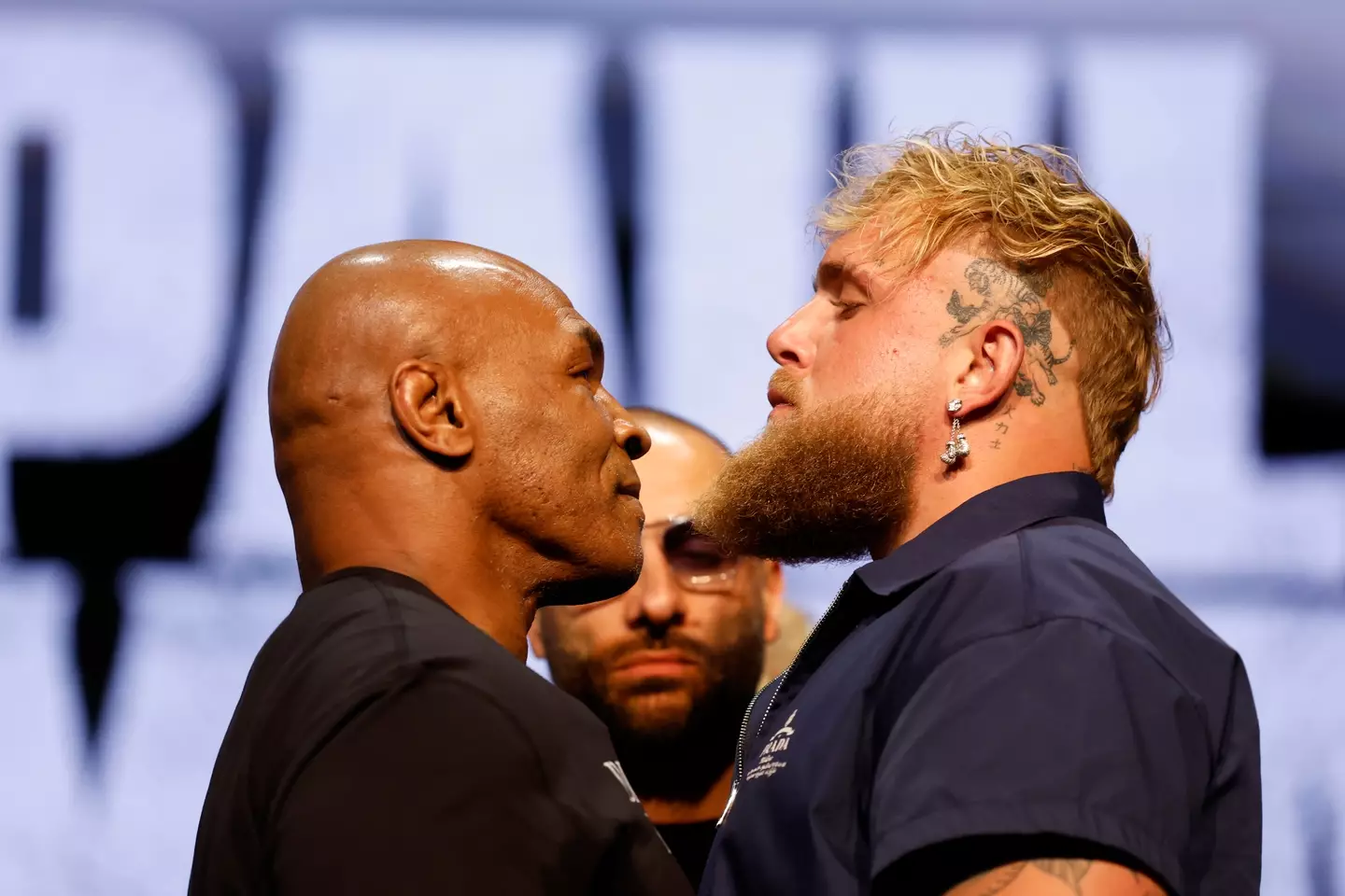 Mike Tyson and Jake Paul go head-to-head. Image: Getty