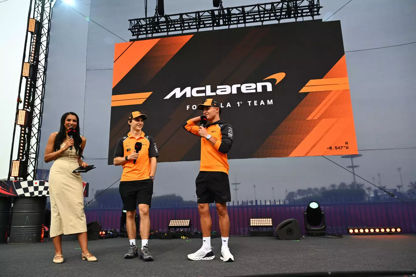 Oscar Piastri and Lando Norris dismissed speculation of any dramas at the end-of-season dinner. Image: Getty