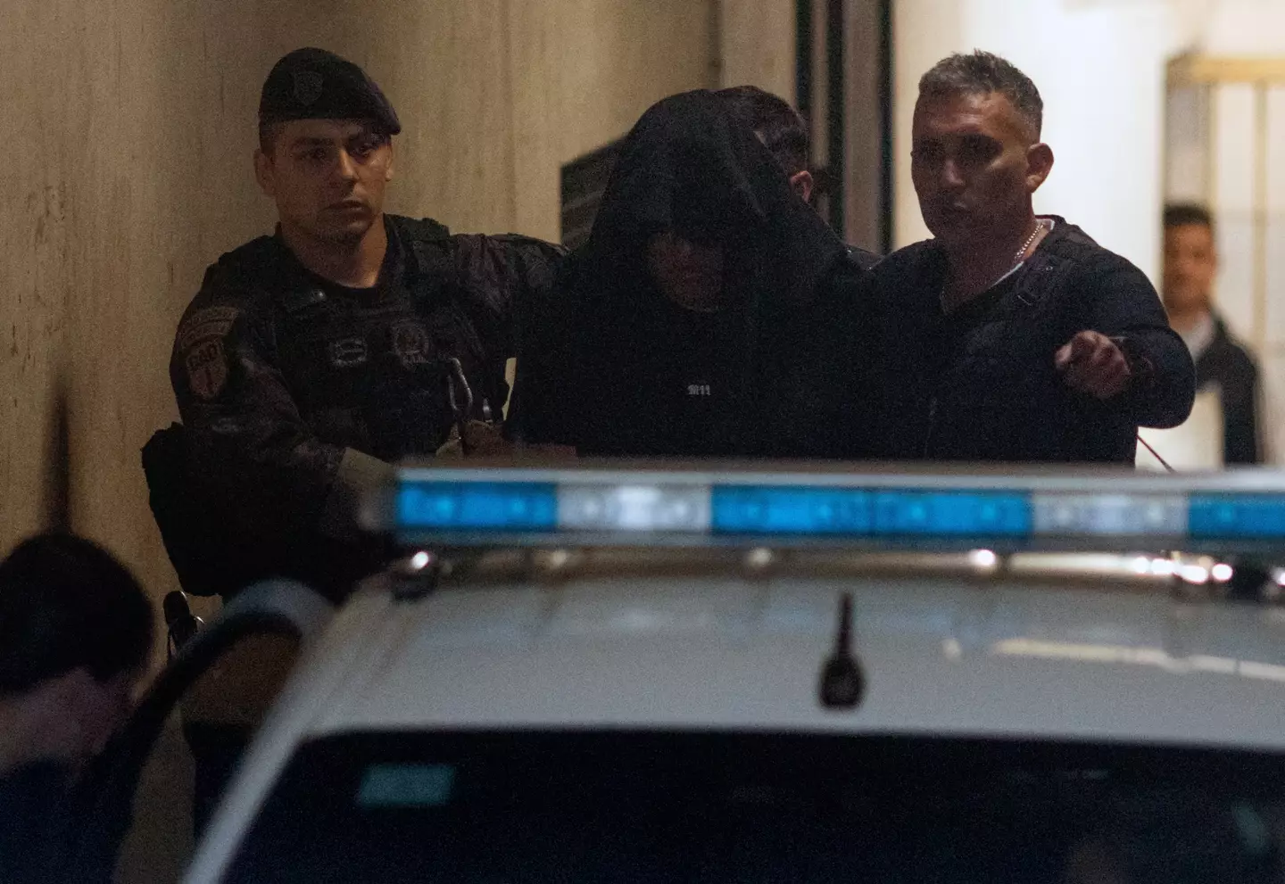 Julio Coria, former security of late Argentine football legend Diego Maradona, is detained for false testimony after the court in charge noted contradictions in his statement, at the San Isidro court in San Isidro, Buenos. Image credit: Getty