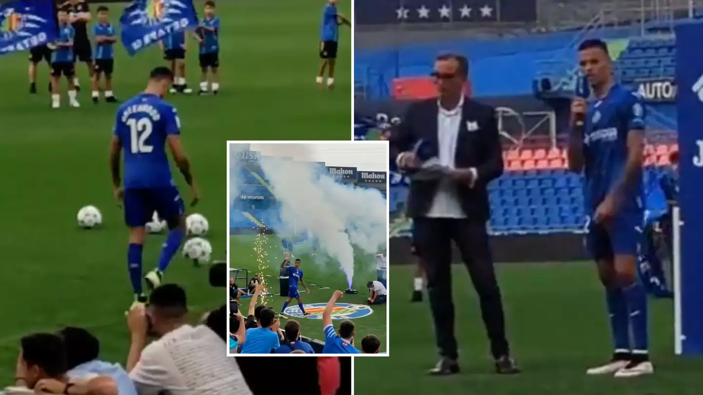 Footage has emerged of Mason Greenwood's official Getafe unveiling