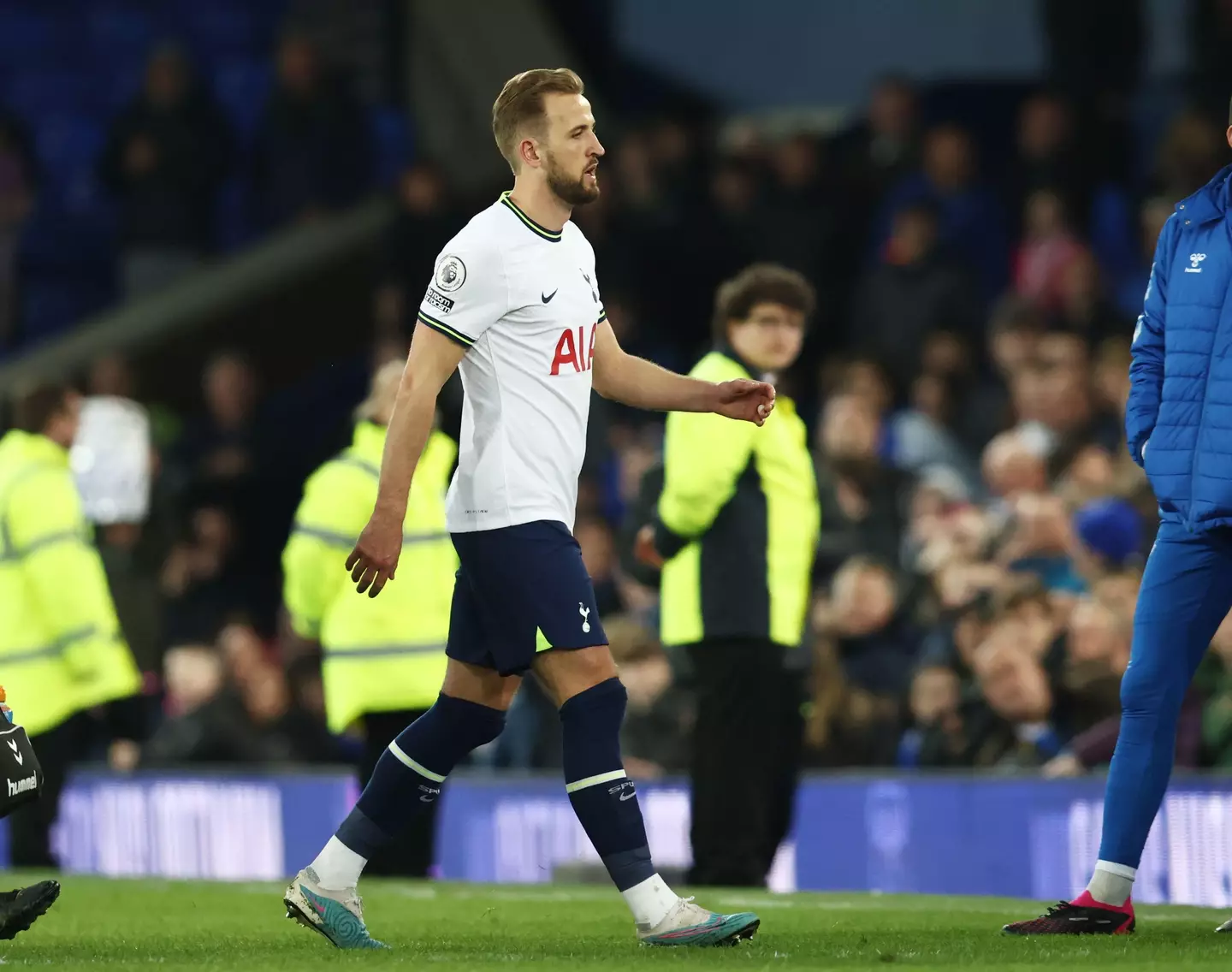 Harry Kane trudges off the pitch after the final whistle. Image: Alamy