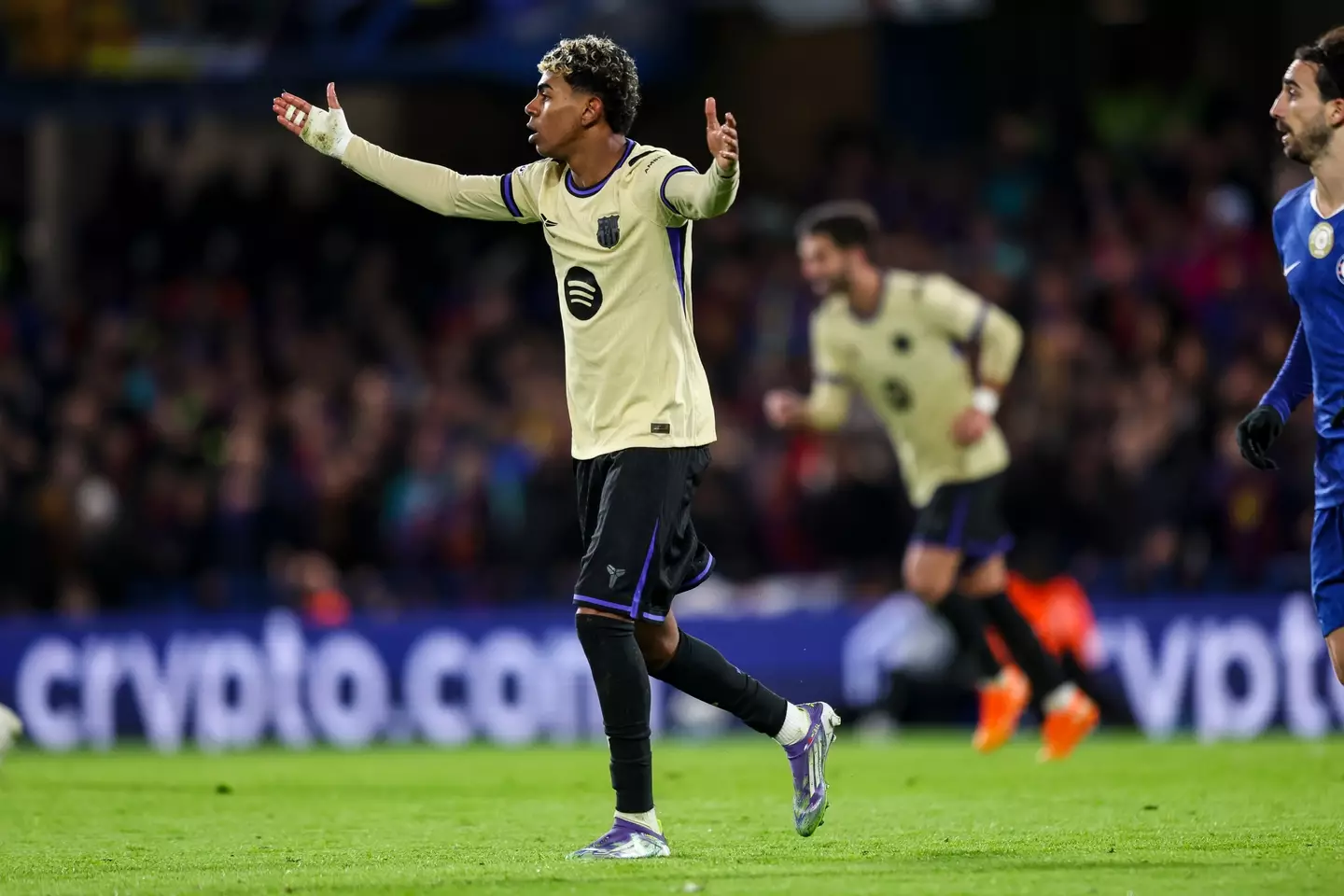 Lamine Yamal in action against Chelsea. Image: Getty