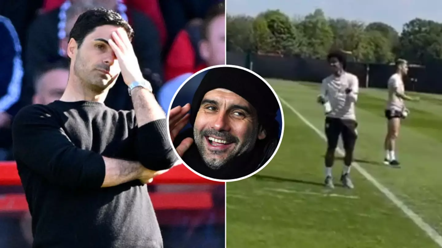 Arsenal fans think title race with Man City is over after footage of Fulham players in training surfaces