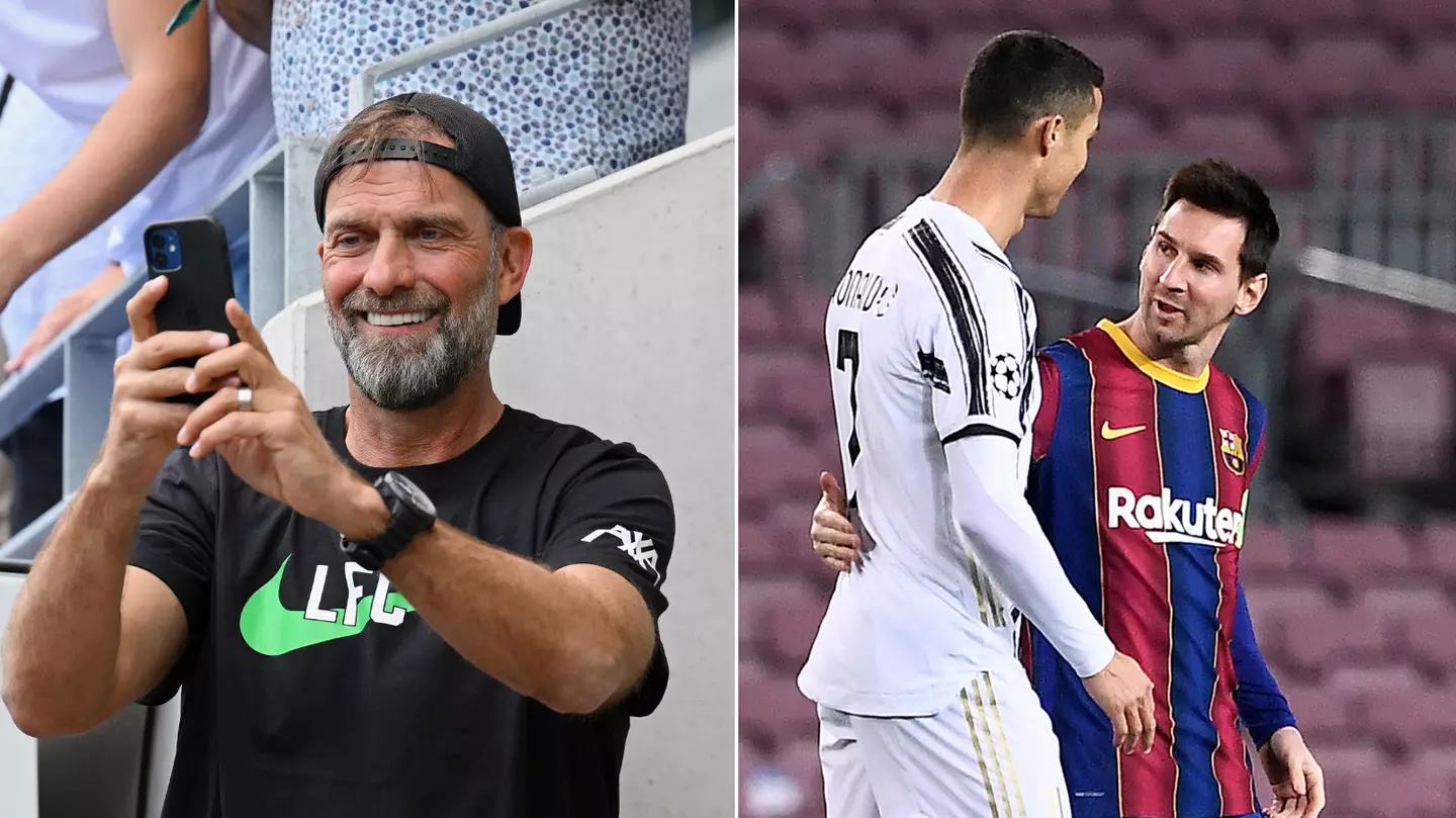 Jurgen Klopp had to choose between Cristiano Ronaldo and Lionel Messi for the only selfie on his phone