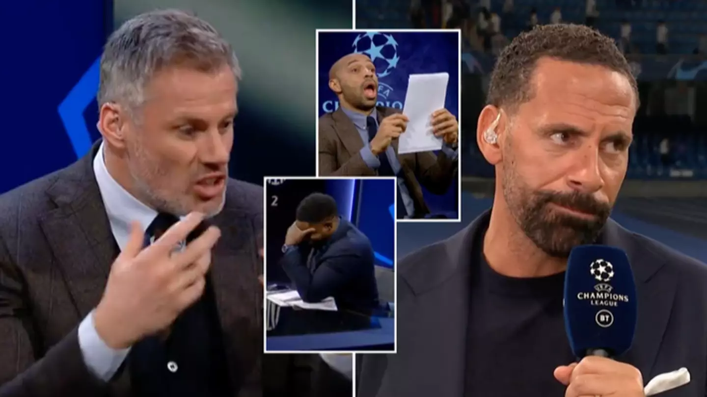 Jamie Carragher calls Rio Ferdinand ‘a clown’ during Champions League coverage