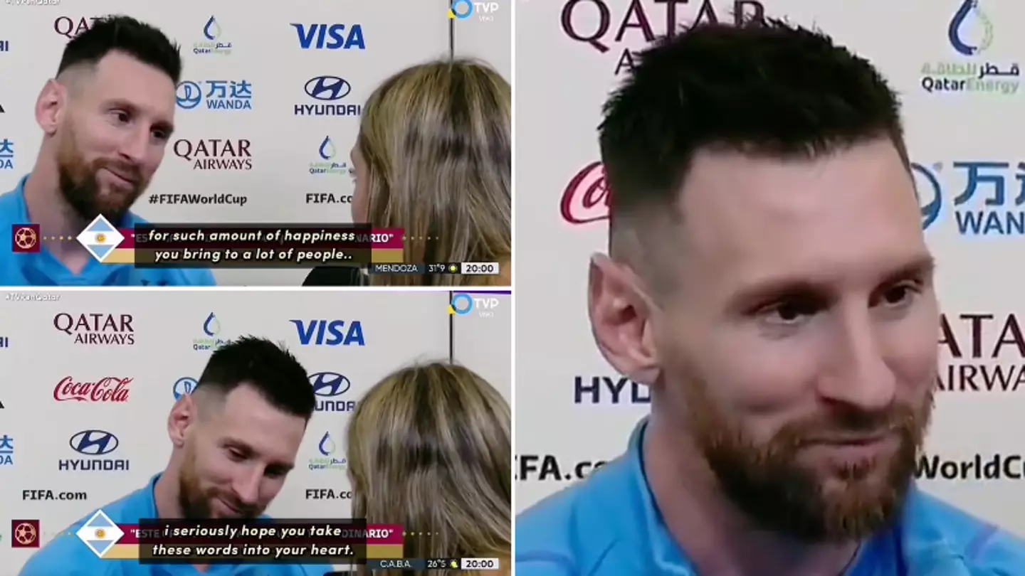 A reporter told Lionel Messi what he means to the world in post-match interview, it's beautiful