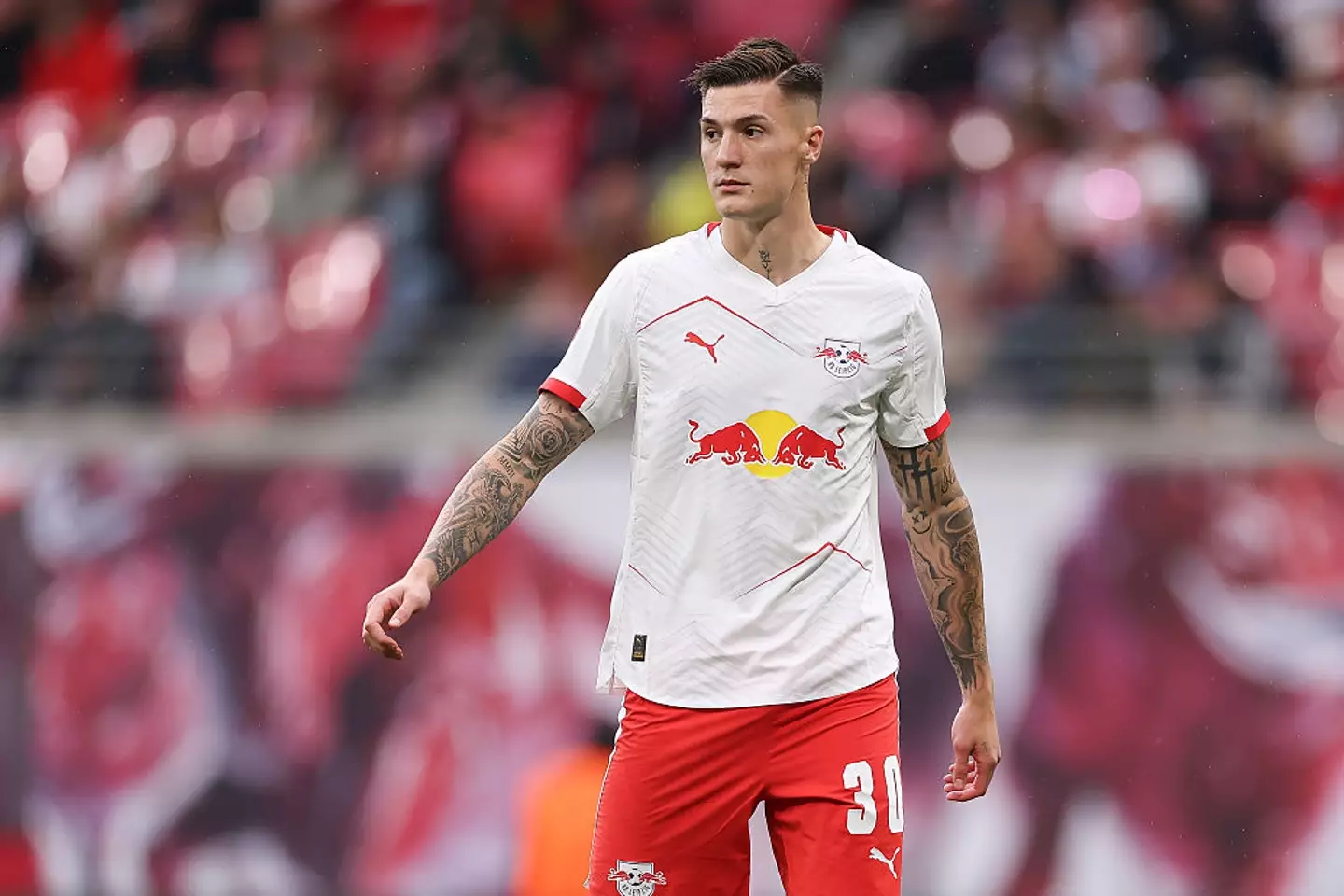Sesko appears to have his heart set on a move to the Premier League. (Image: Getty)