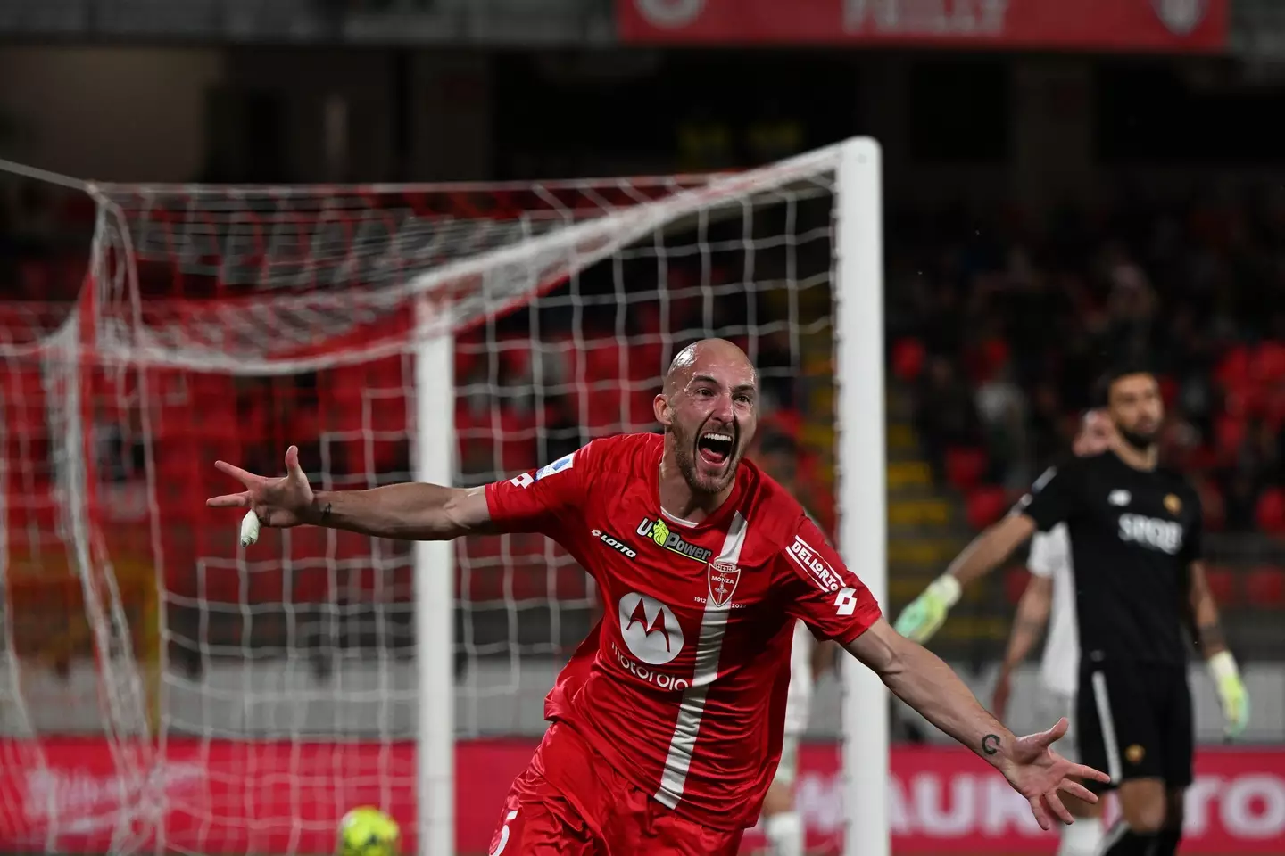 Caldirola Luca celebrates Monza's goal. Image: Alamy