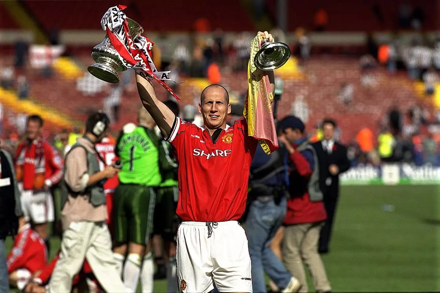 Jaap Stam is widely regarded as one of the best defenders in Premier League history. (Image: Getty)