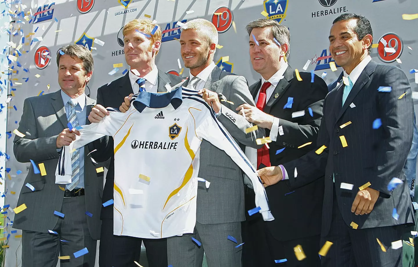 David Beckham is unveiled as an LA Galaxy player in 2007 (