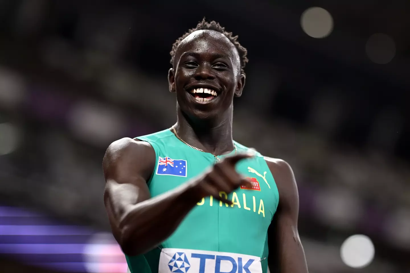 Gout Gout dreams of competing at the Olympics. Image credit: Getty