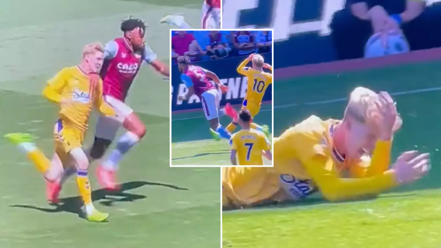 Everton forward Anthony Gordon accused of diving after 'collision' with Tyrone Mings