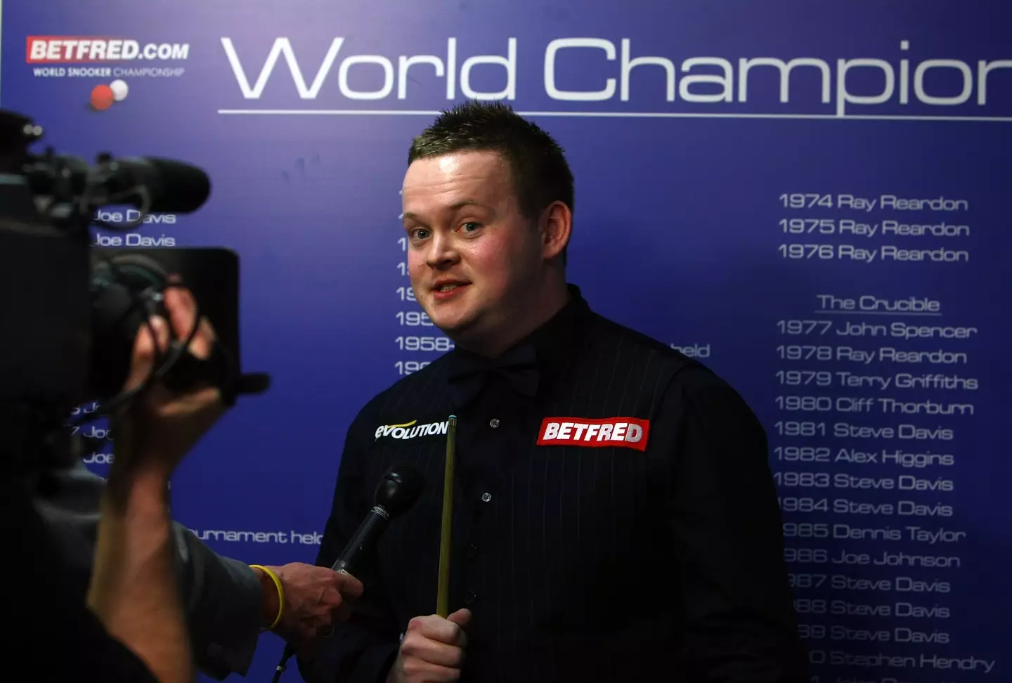 Shaun Murphy after winning the 2005 World Championship (