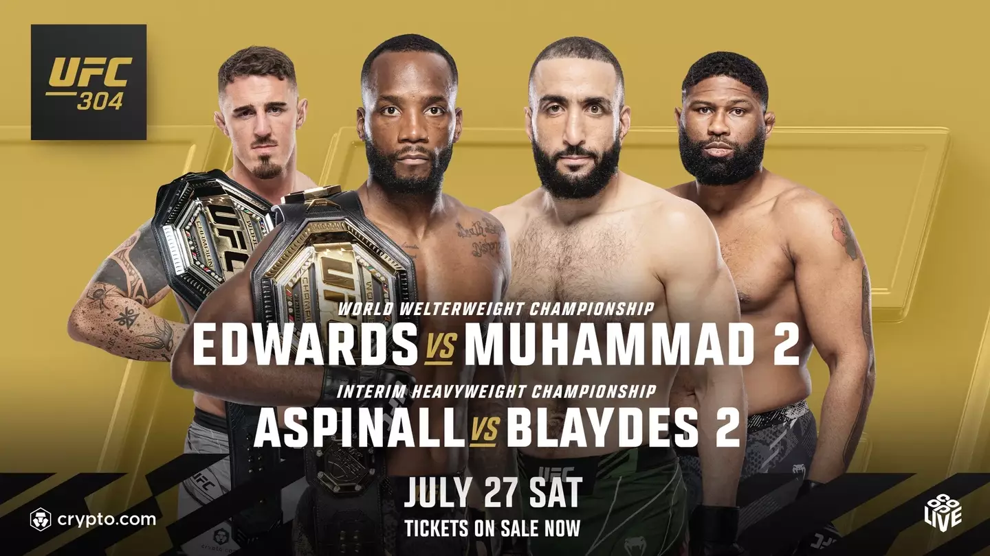 UFC 304 will be coming live from the UK this July. (Co-op Live)