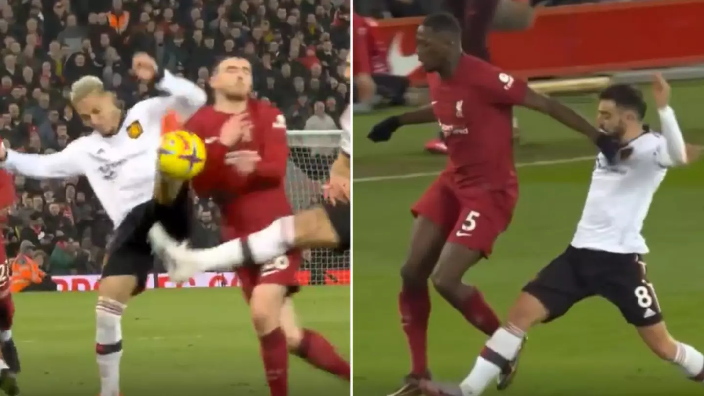 A clip shows the difference in commentary between Robertson and Fernandes 'faking an injury'