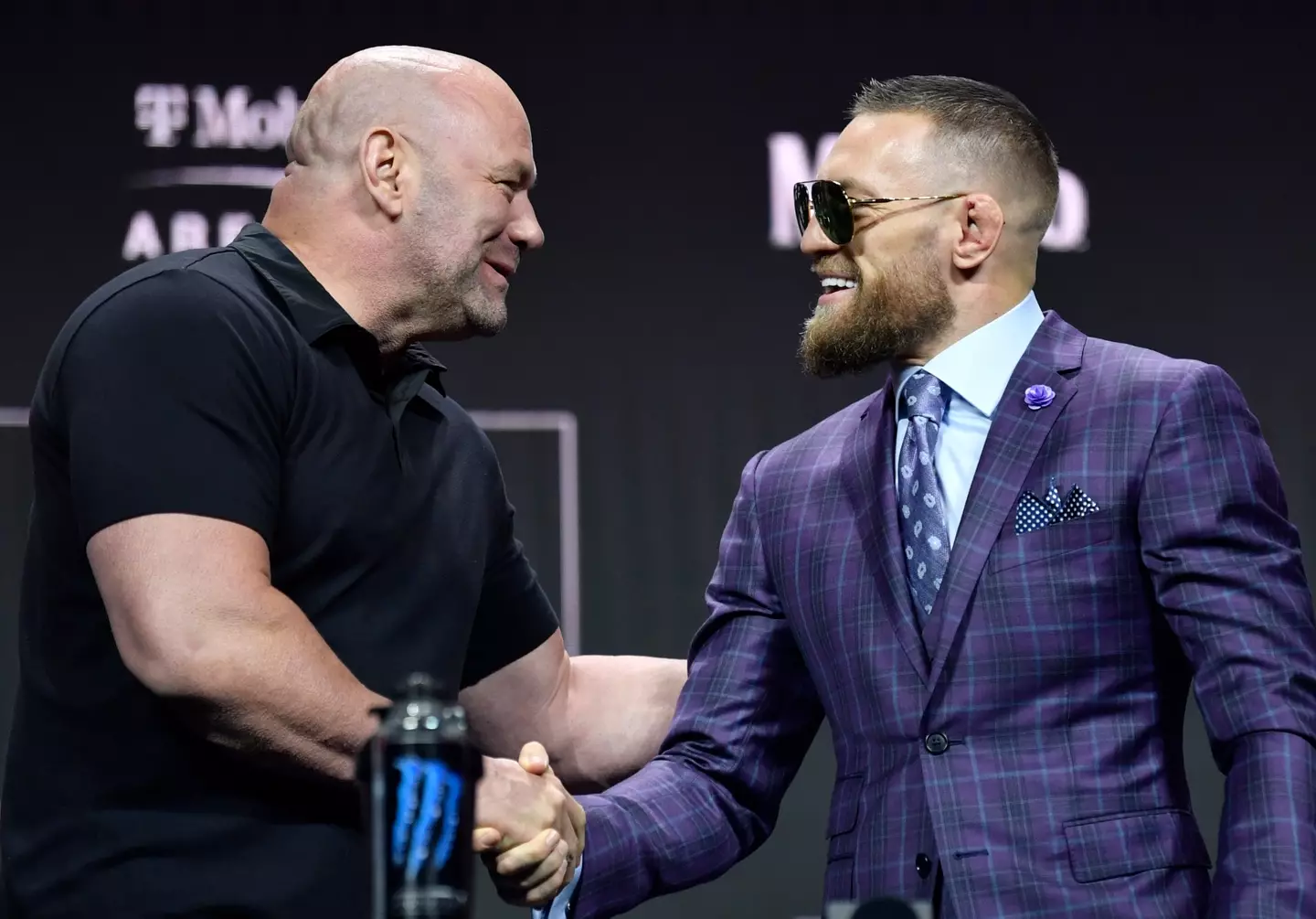Dana White and Conor McGregor at a UFC press conference. Image: Getty