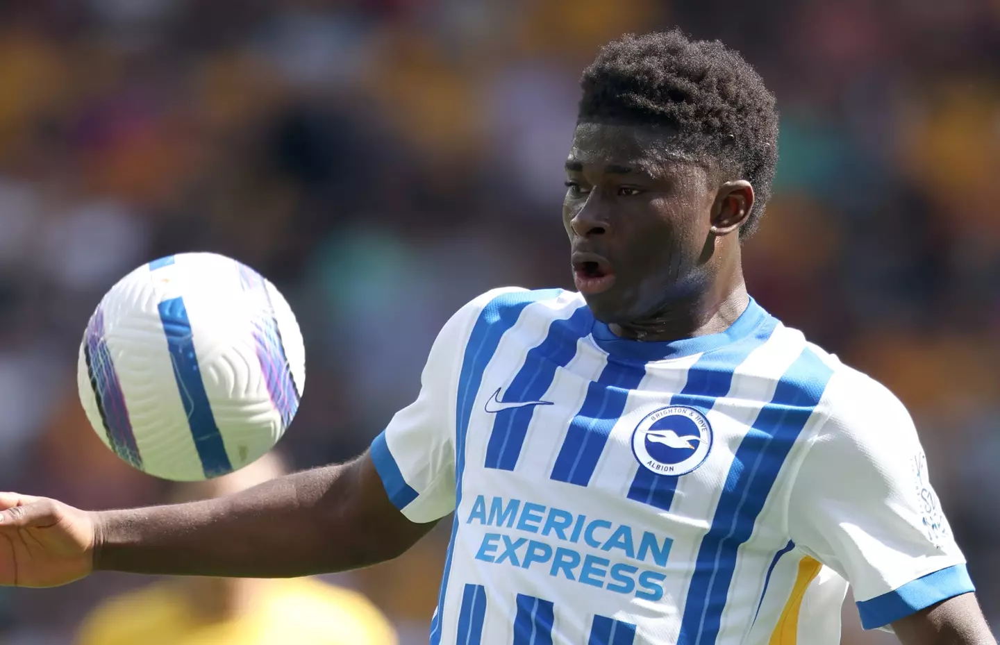 Manchester United are serious about Carlos Baleba. Image: Getty