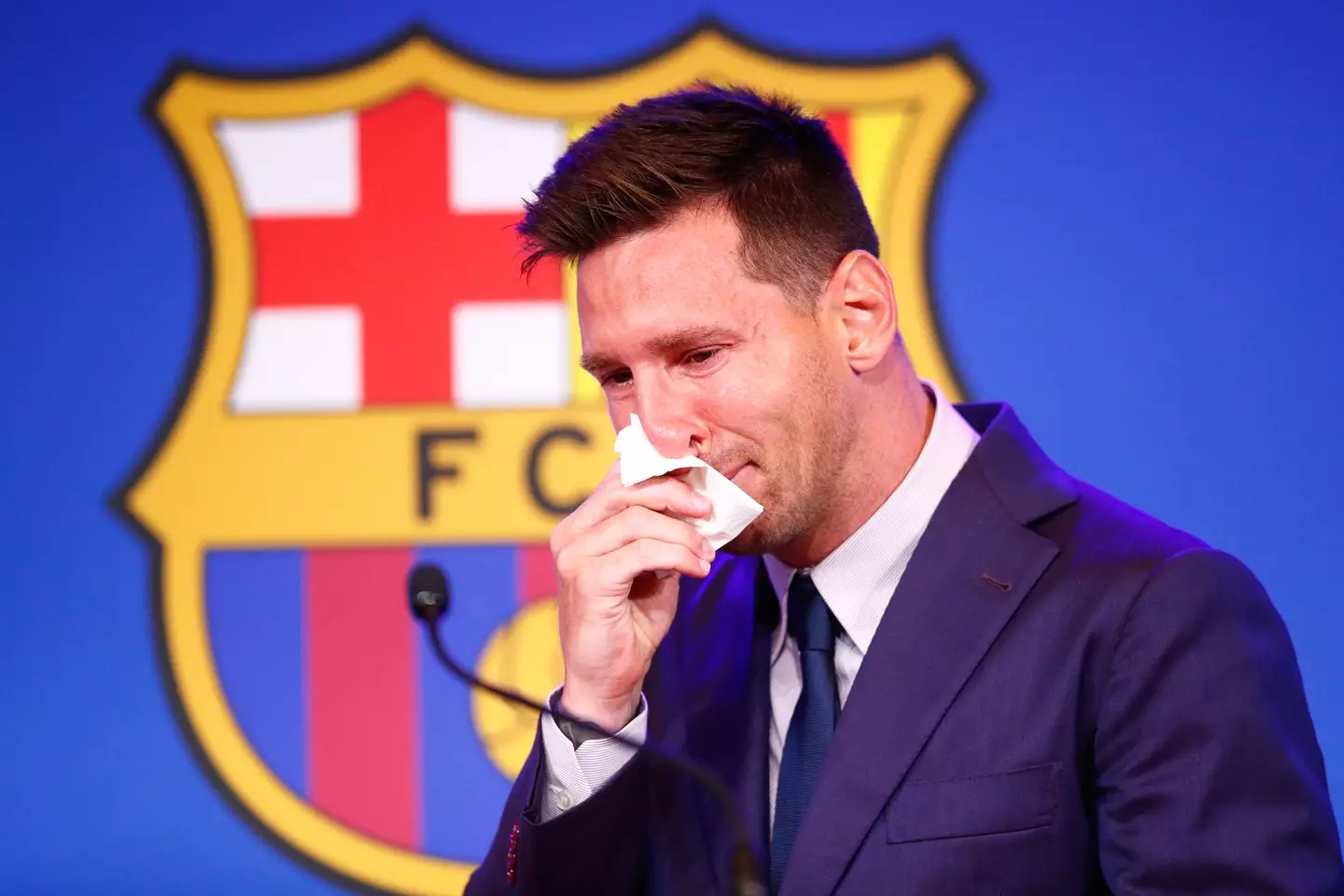 Messi spoke about his tearful departure from Barcelona (Getty)