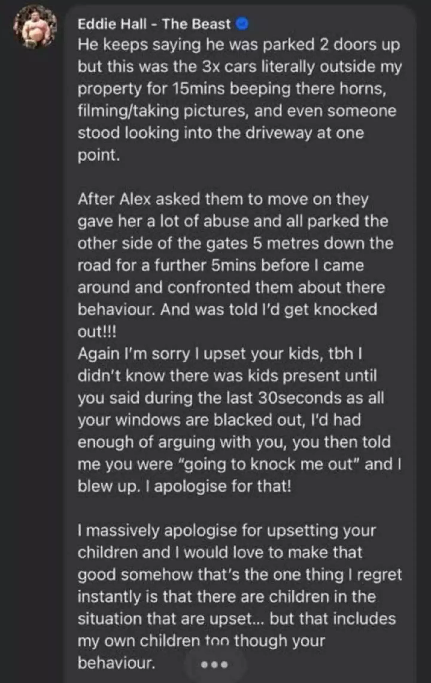 Image: Facebook/Eddie Hall