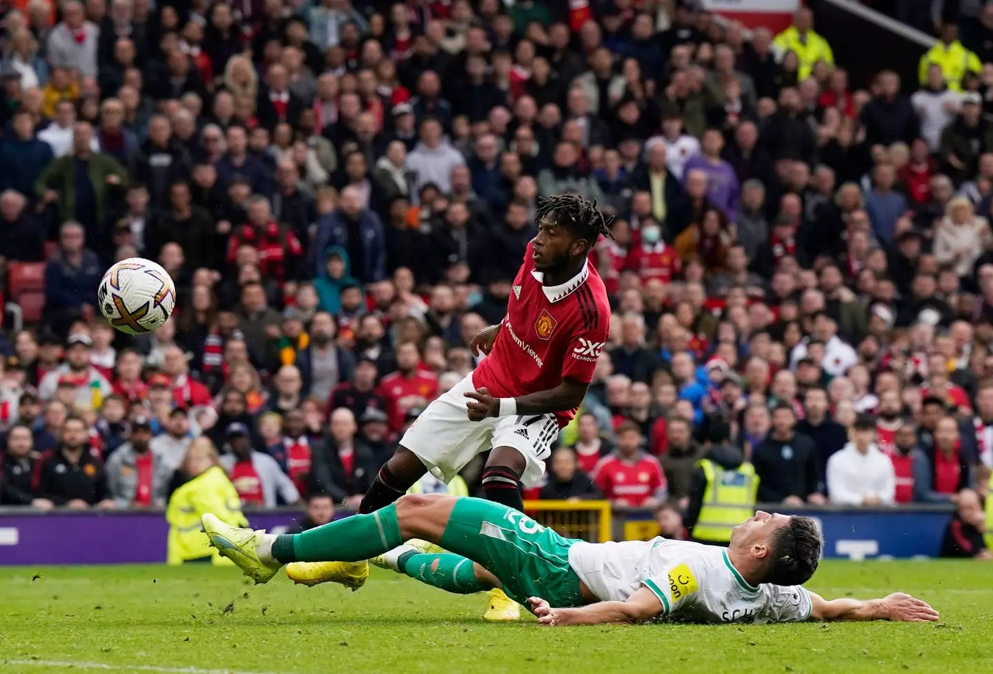 Fred missed a clear-cut chance to score the winner for Manchester United against Newcastle.