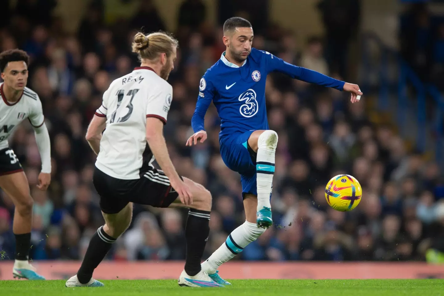 Hakim Ziyech in action against Fulham. Image: Alamy 