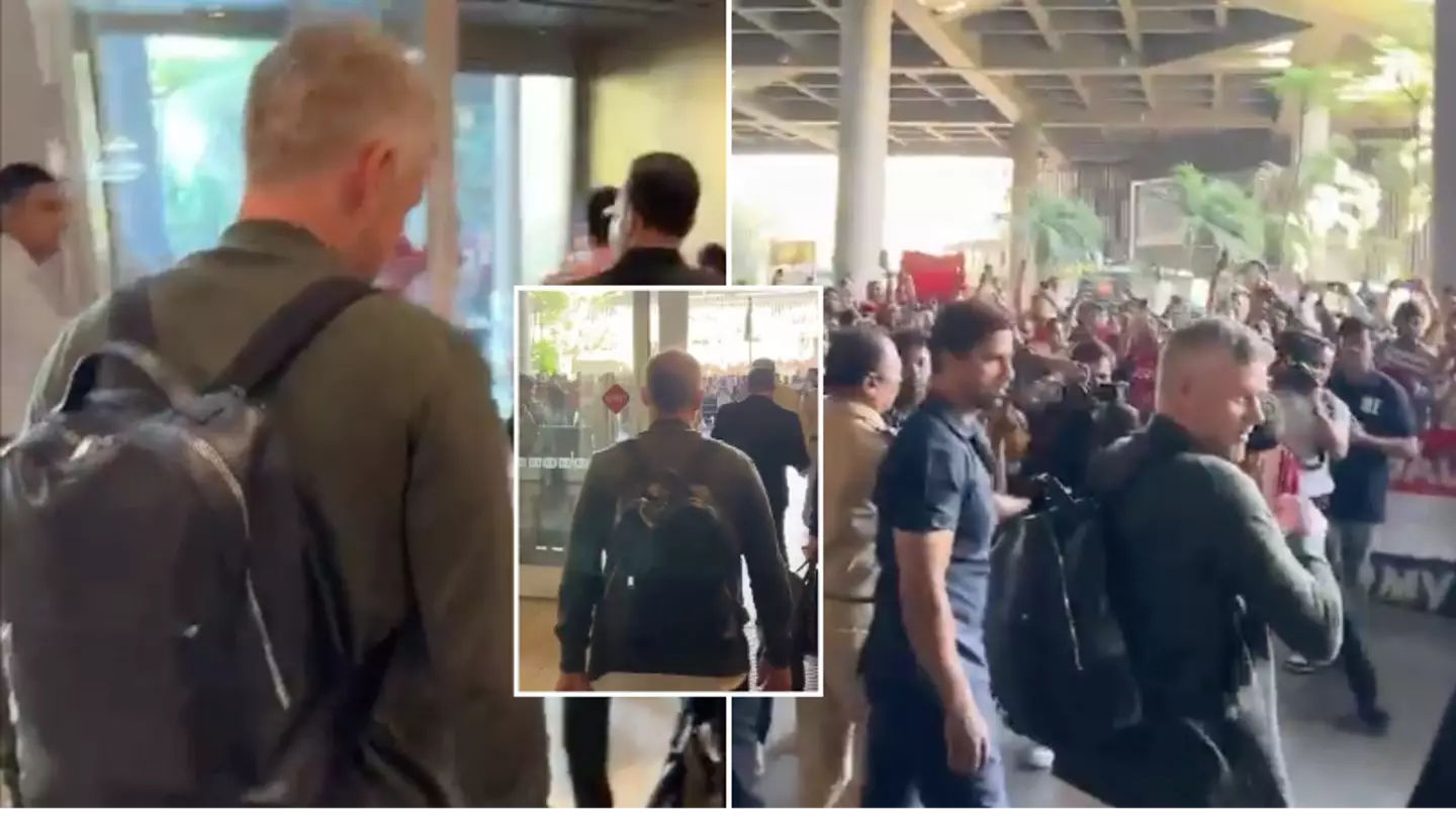 Ole Gunnar Solskjaer receives spine-tingling welcome from fans at Mumbai airport