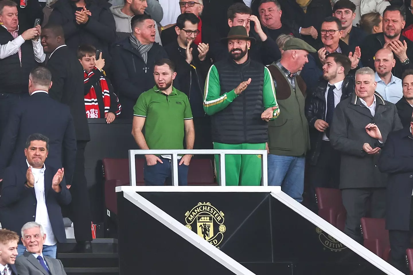 Tyson Fury at Old Trafford for Manchester United vs. Liverpool. Image: Getty
