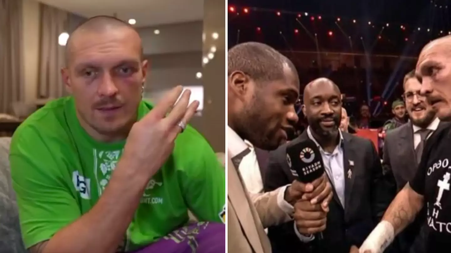 Oleksandr Usyk fires rare dig at Daniel Dubois after he's shown picture by journalist that he 'doesn't like'