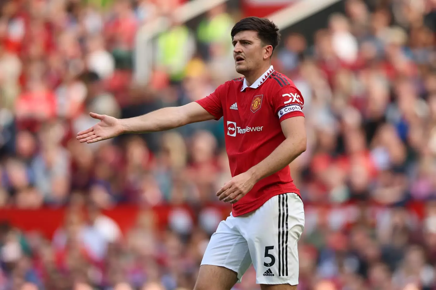 Harry Maguire in action for Manchester United. Image: Getty