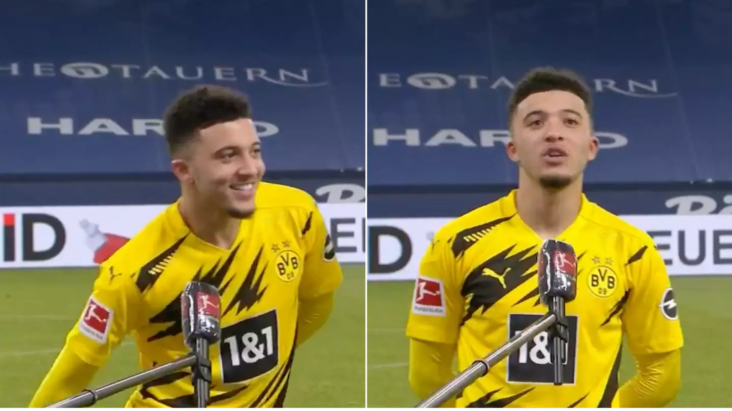 Jadon Sancho has explained why he changes his voice during interviews in Germany