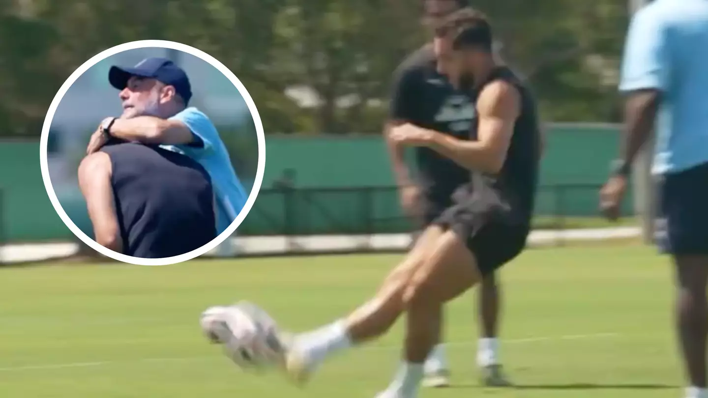 Footage of Rayan Cherki's first Man City training session emerges and it's got fans talking