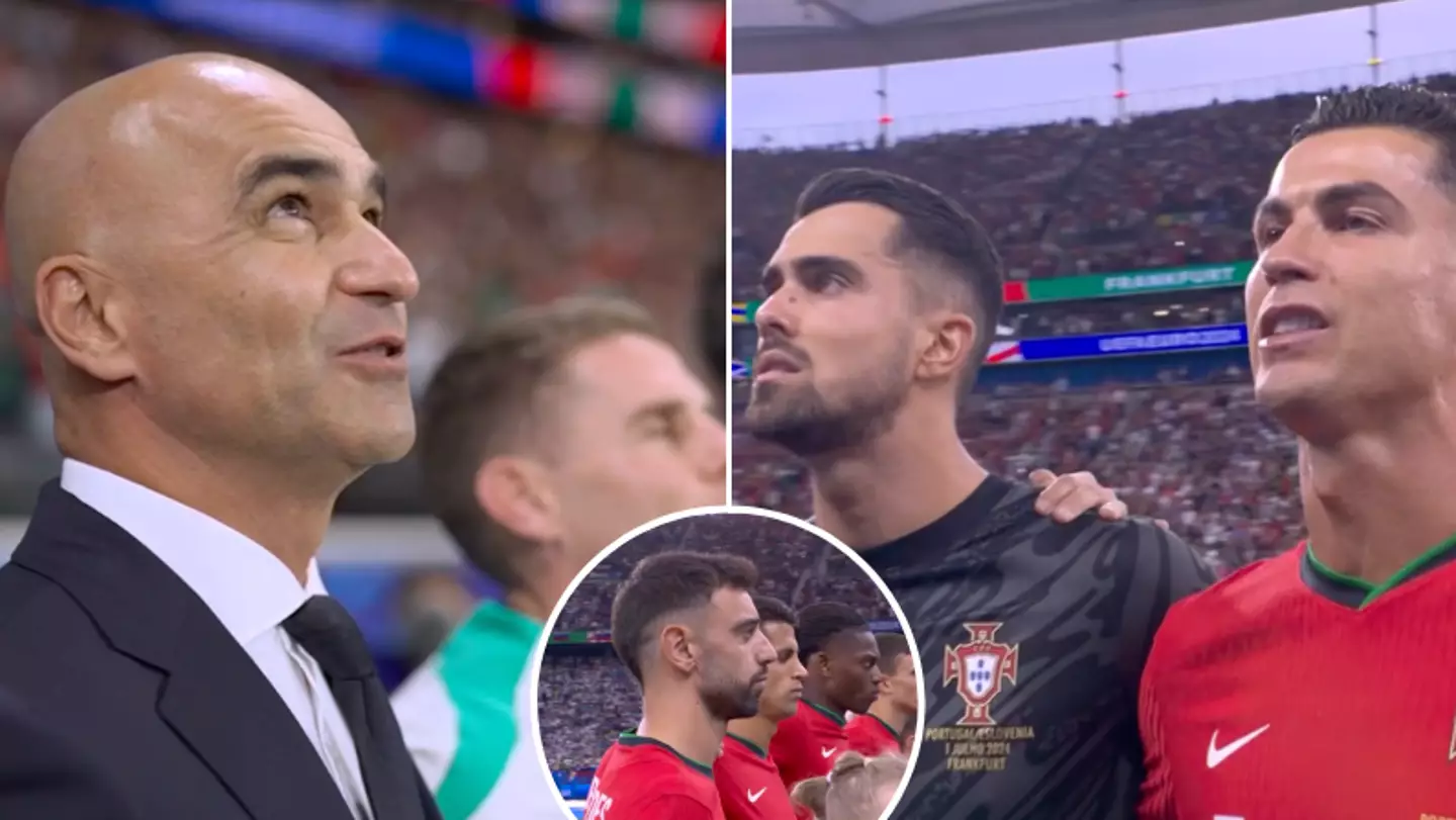 Fans genuinely can't believe what Roberto Martinez did during Portugal's national anthem