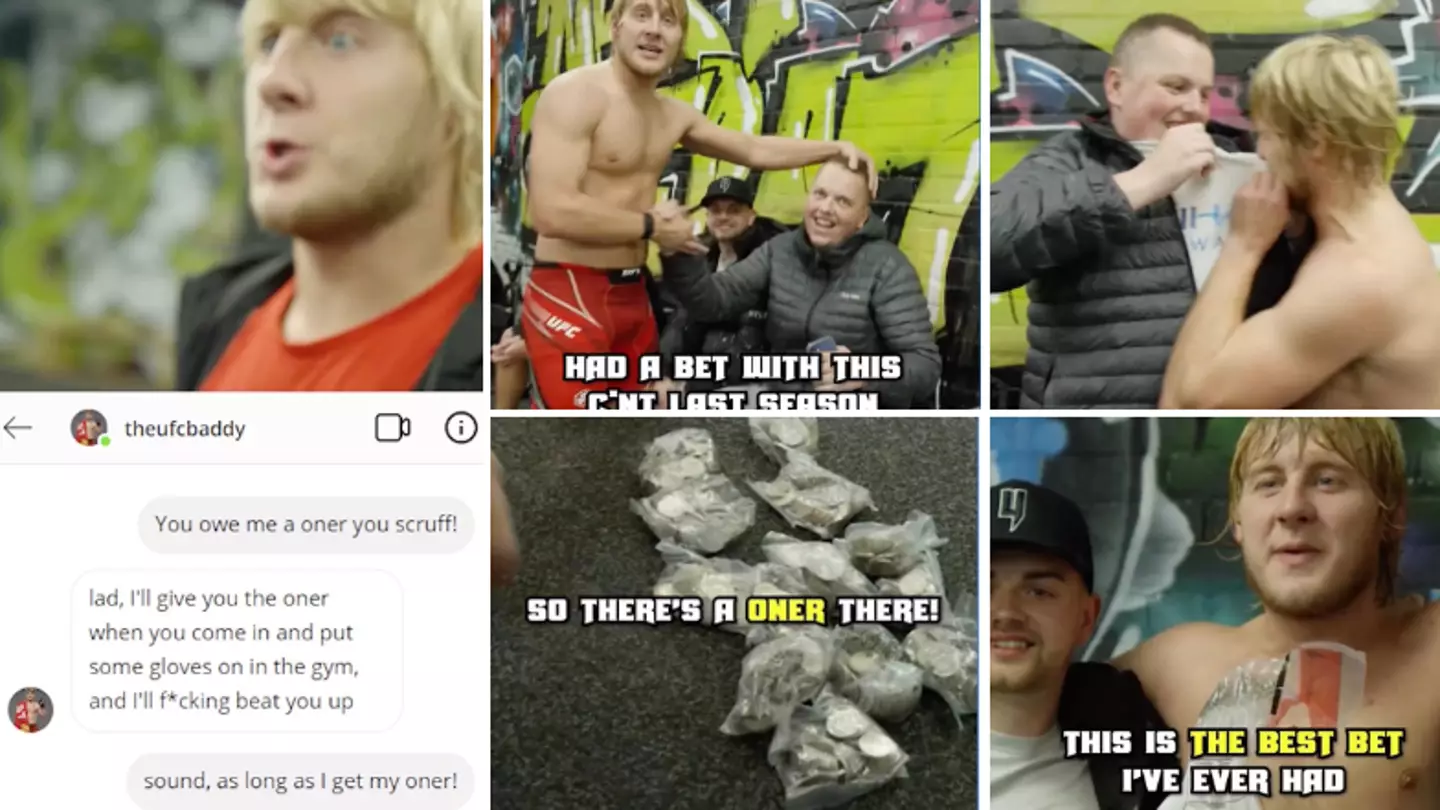 Paddy the Baddy lost a bet to a Manchester City fan, pays up in coins