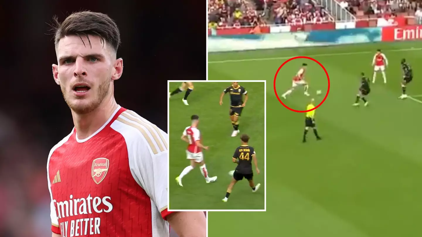 A compilation of Declan Rice playing in a new position for Arsenal has gone viral