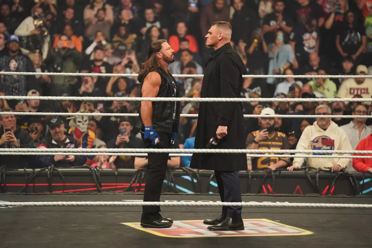 Gunther and AJ Styles meet at the Royal Rumble on Saturday. Image: Getty